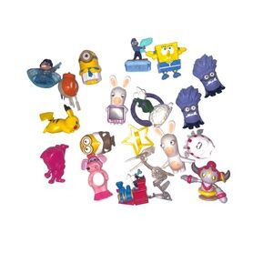 McDonalds Happy Meal Toys Lot Minions Pokemon SpongeBob Rabbids - Bin U